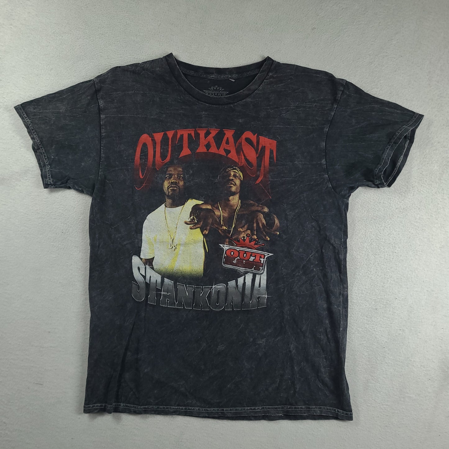 Outkast Shirt Grey Graphic Tee Short Sleeve Graphic Size L Cotton Stankonia