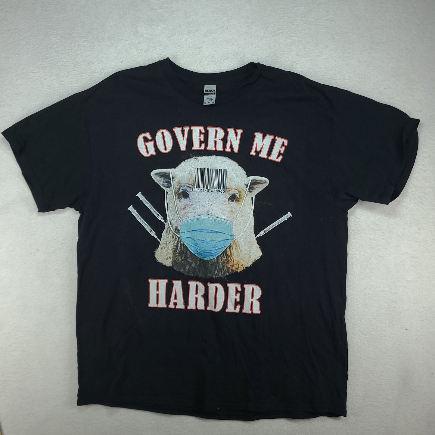 Govern Me Harder Shirt Parody Gildan Black Size XL Adult