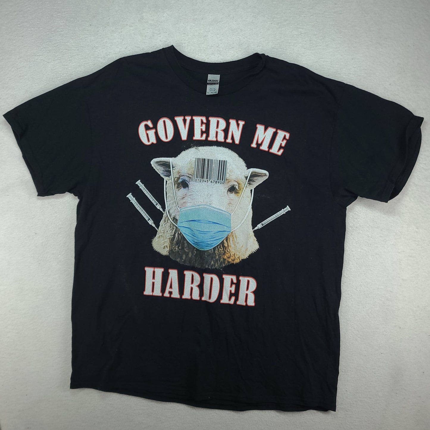 Govern Me Harder Shirt Parody Gildan Black Size XL Adult