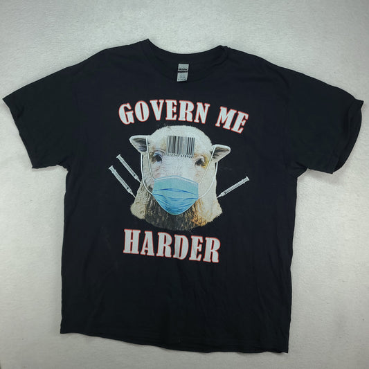 Govern Me Harder Shirt Parody Gildan Black Size XL Adult