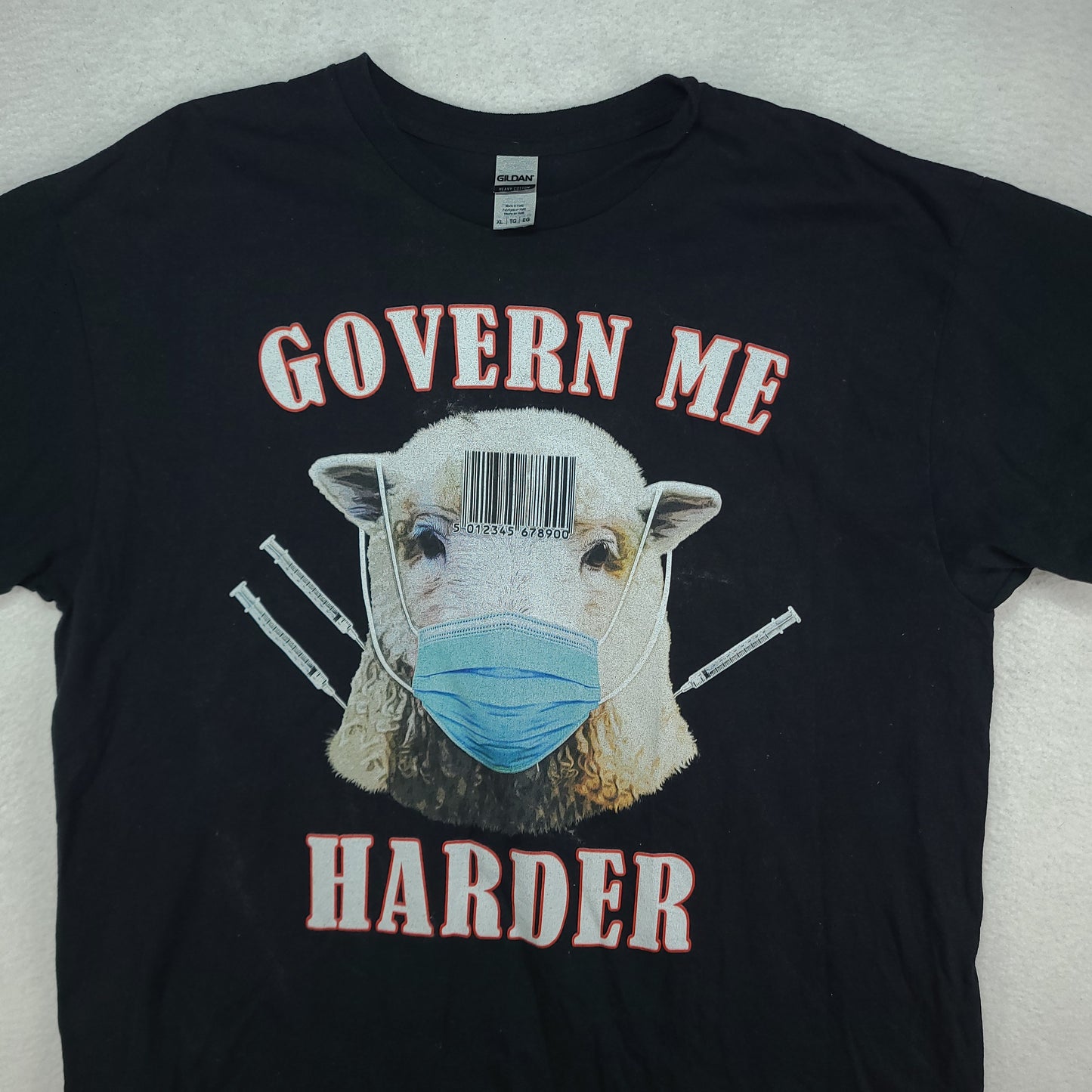 Govern Me Harder Shirt Parody Gildan Black Size XL Adult