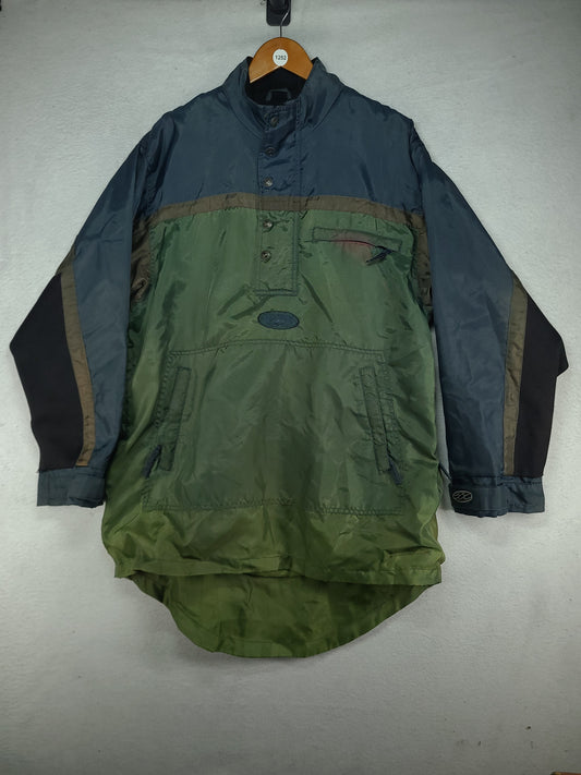 Vintage Billabong Jacket Size M Green Nylon Adult Qtr Zip Surf