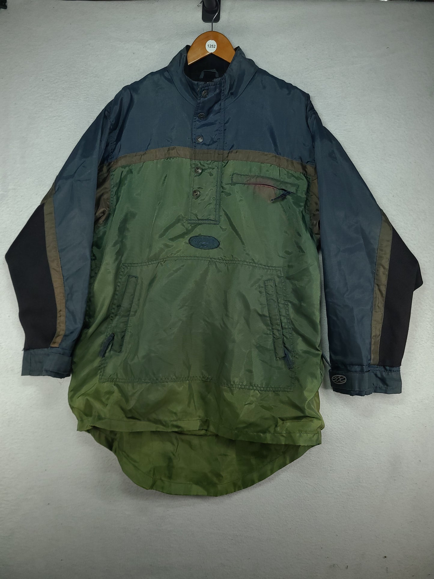 Vintage Billabong Jacket Size M Green Nylon Adult Qtr Zip Surf