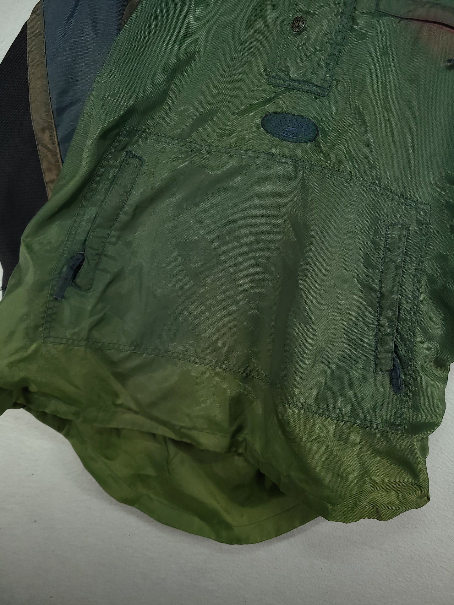 Vintage Billabong Jacket Size M Green Nylon Adult Qtr Zip Surf