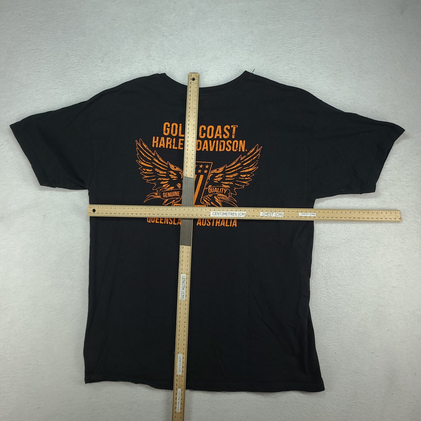 Harley Davidson Shirt Black Size L Cotton Gold Coast Australia Adult