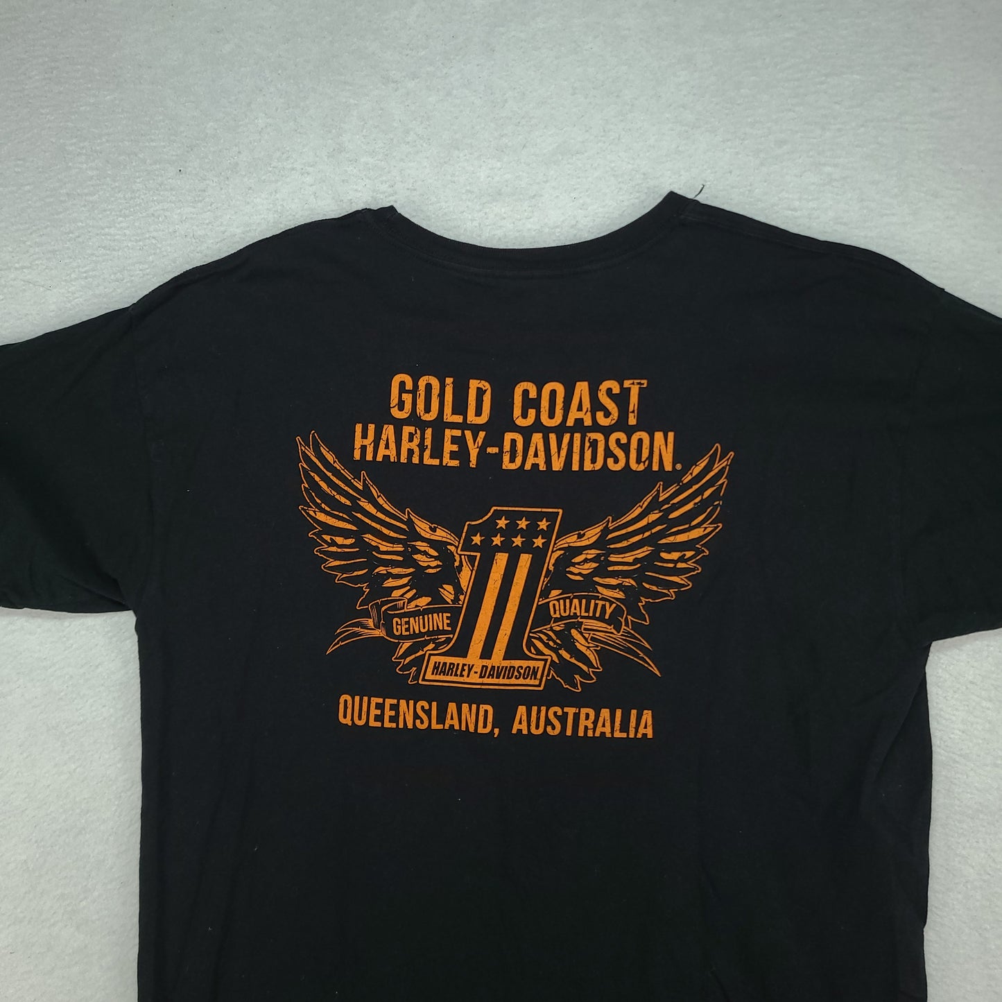 Harley Davidson Shirt Black Size L Cotton Gold Coast Australia Adult