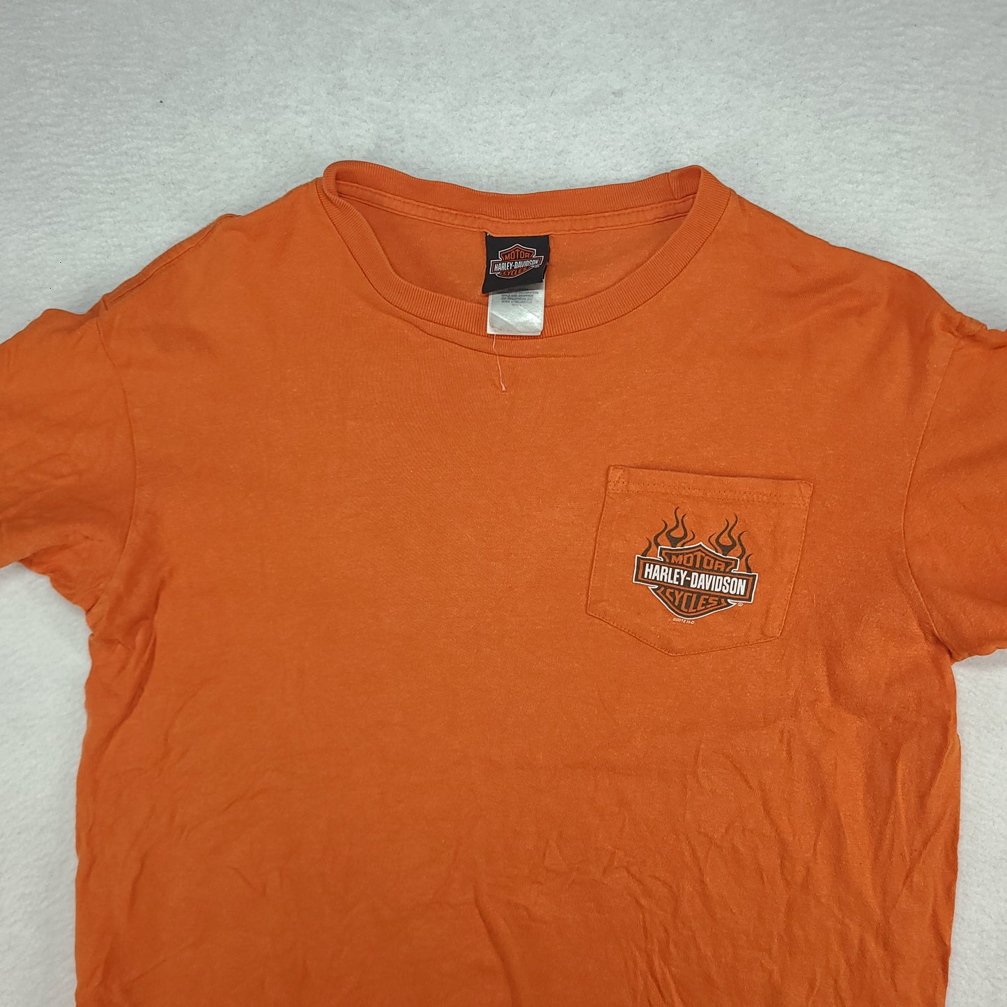 Harley Davidson Shirt Orange Size L Voodoo New Orleans Louisiana French Quarter