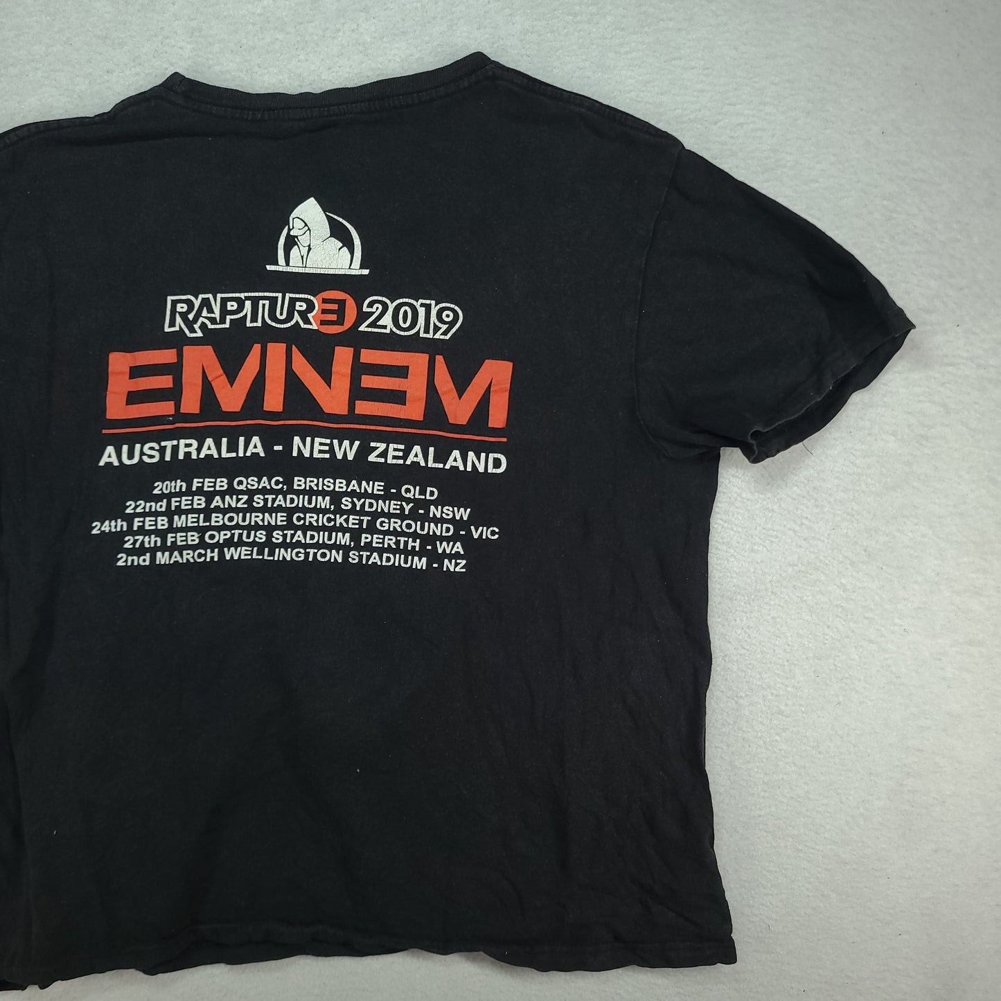 Eminem Shirt Rapture Tour Australia Black Size L Adult Graphic Tee 2019 Australia New Zealand