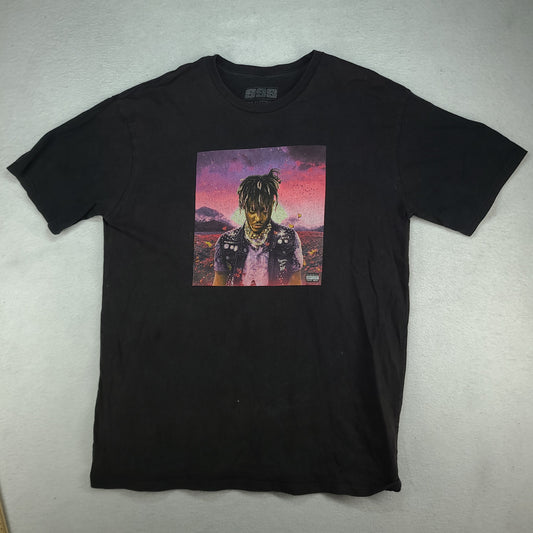 Juice Wrld Shirt Legends Never Die Black Graphic Tee Hip Size 2XL Adult