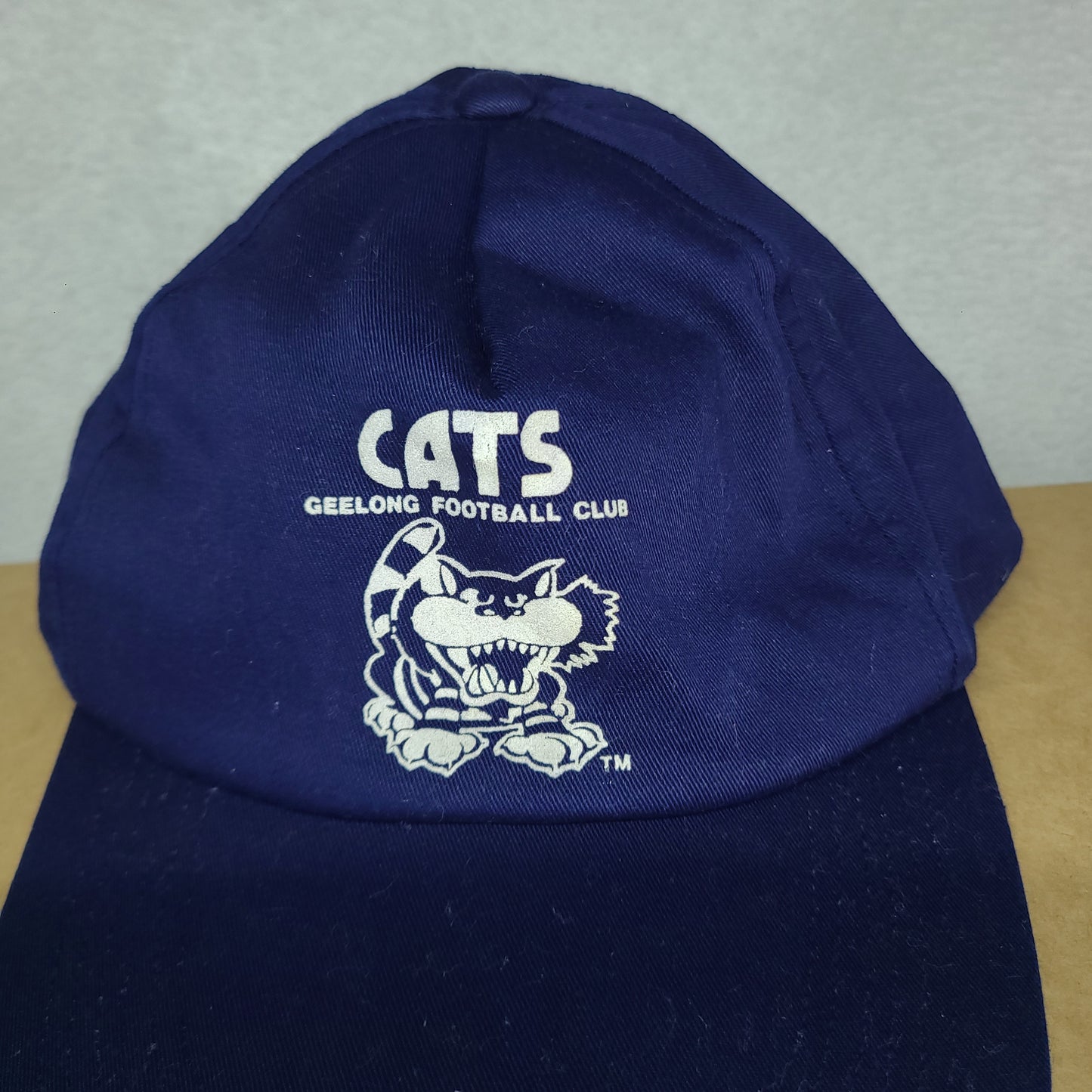 Vintage Geelong Cats Hat Snapback Blue Adult AFL Geelong Football Club Collectors Cap