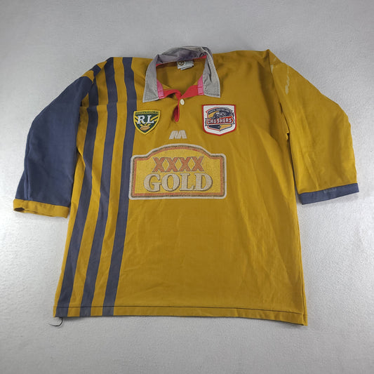 Vintage 90s South Queensland Crushers Jersey Rugby League XL 120CM