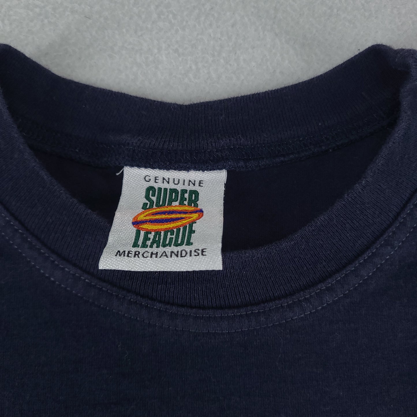 Vintage Brisbane Broncos Shirt Superleague Blue Size L Cotton Adult Mens