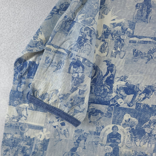 Vintage Motorcross Australia Shirt Short Sleeve All Over Print AOP Adult Size L Blue