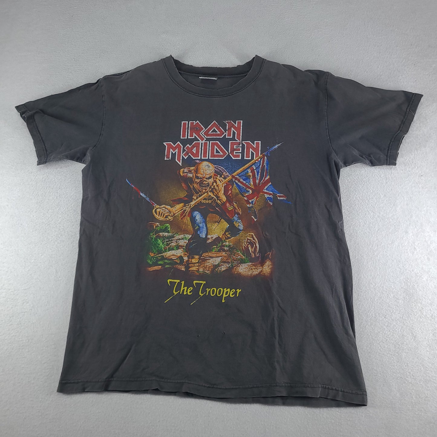Iron Maiden Shirt Graphic Tee Size XL Super Sport Thai Bootleg Faded Casual Black