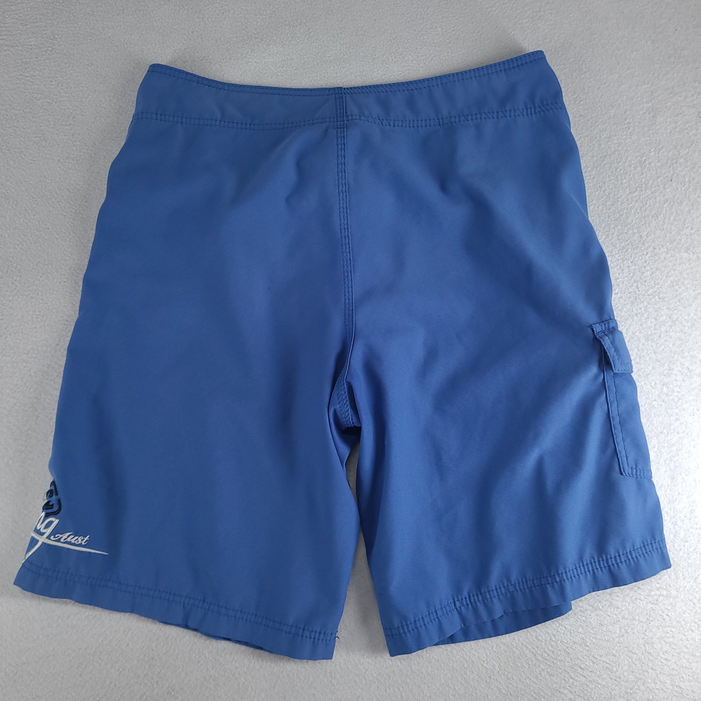 Billabong Shorts Blue Y2K Spellout Adult Size 34 Polyester Surf Beach