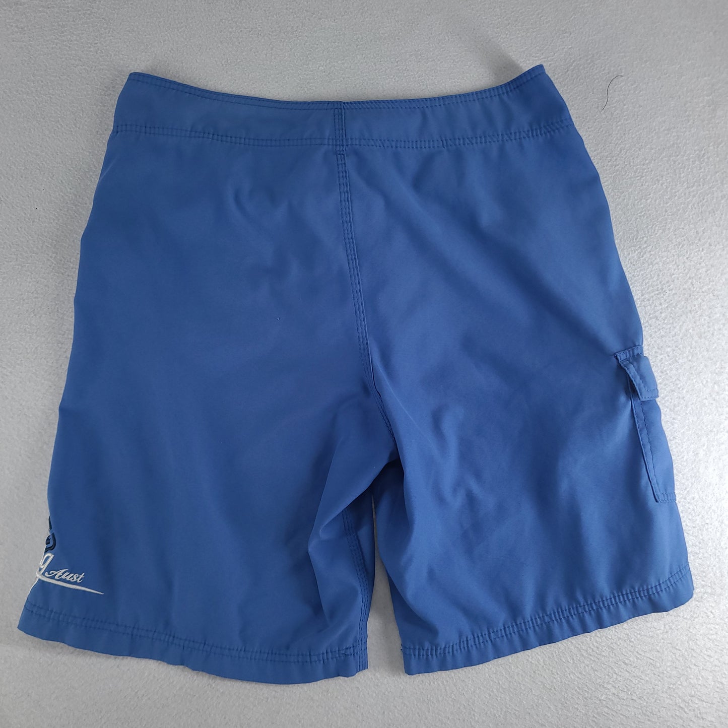 Billabong Shorts Blue Y2K Spellout Adult Size 34 Polyester Surf Beach