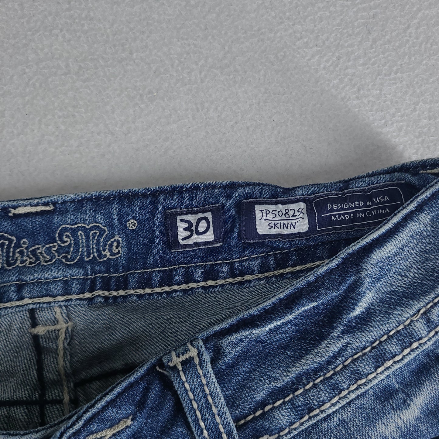 Miss Me Jeans Adult Womens Y2K Bejewelled Skinny Size 30