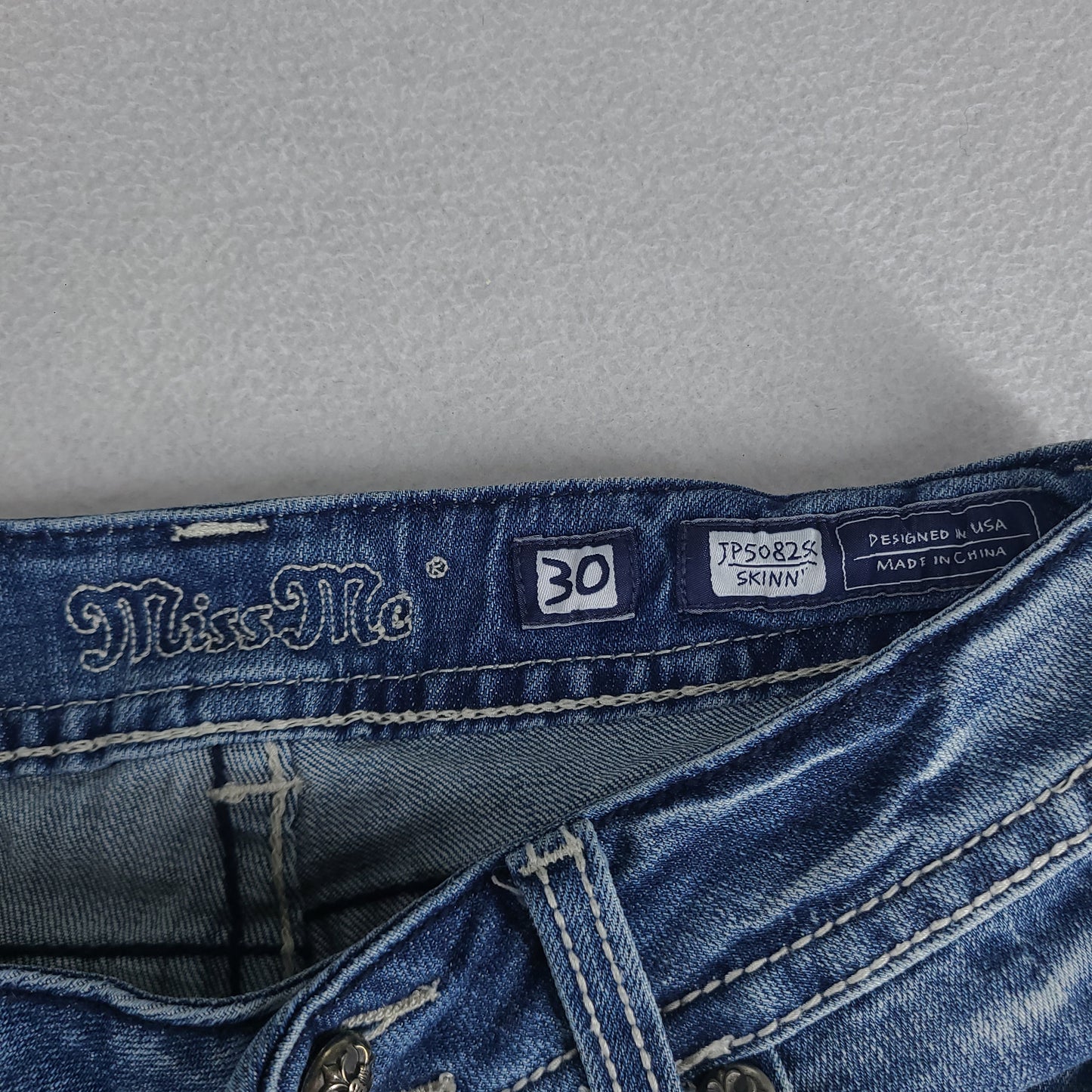 Miss Me Jeans Adult Womens Y2K Bejewelled Skinny Size 30