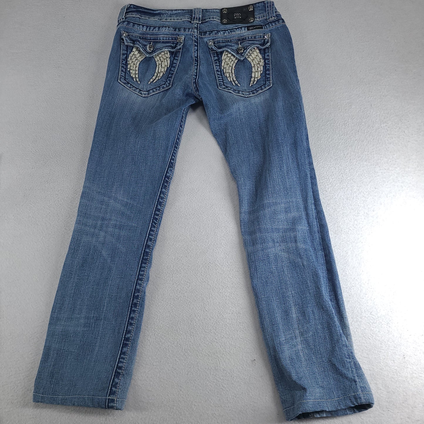Miss Me Jeans Adult Womens Y2K Bejewelled Skinny Size 30