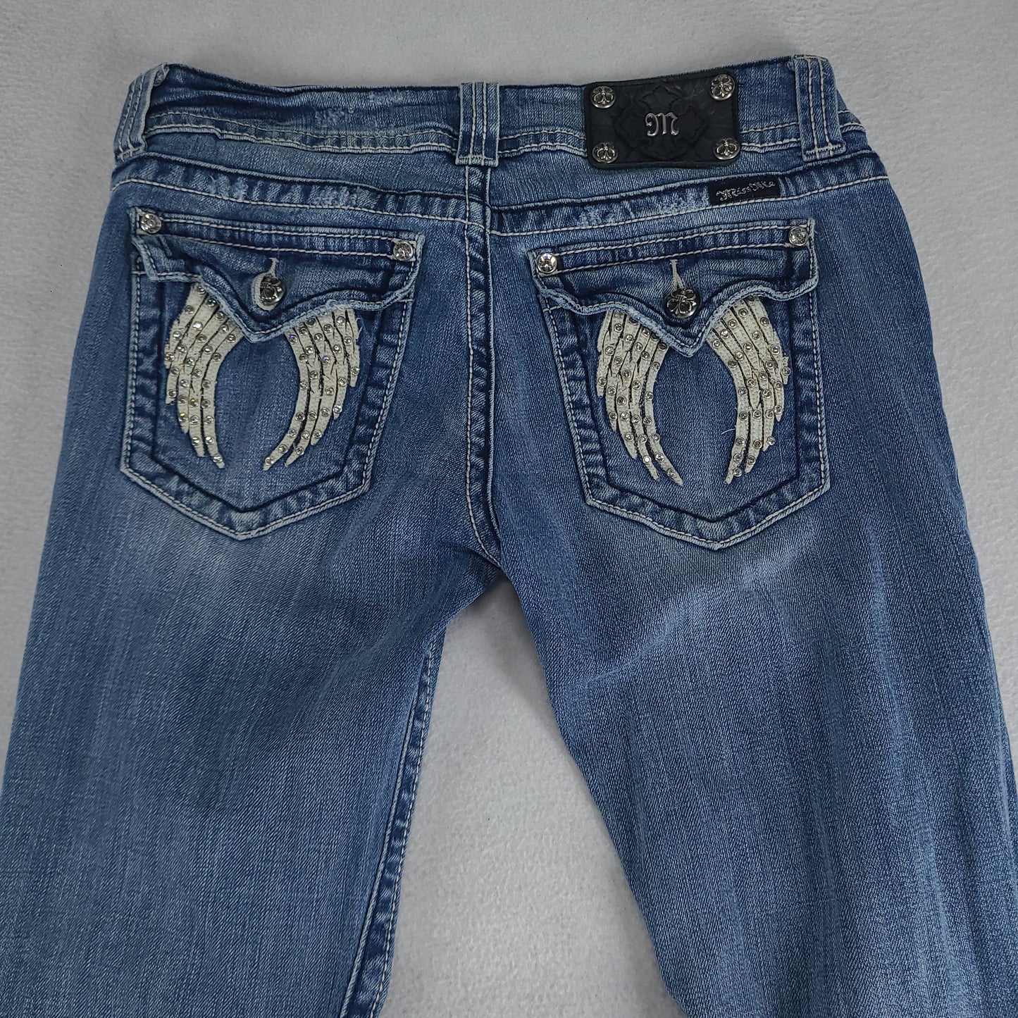 Miss Me Jeans Adult Womens Y2K Bejewelled Skinny Size 30