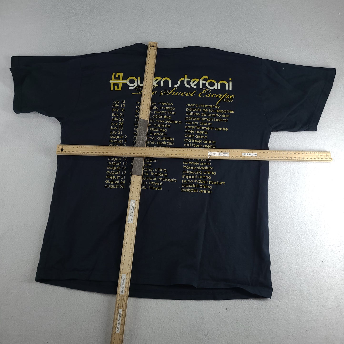Vintage Gwen Stefani Shirt Y2K 2007 Sweet Escape Tour Black Tee Size L