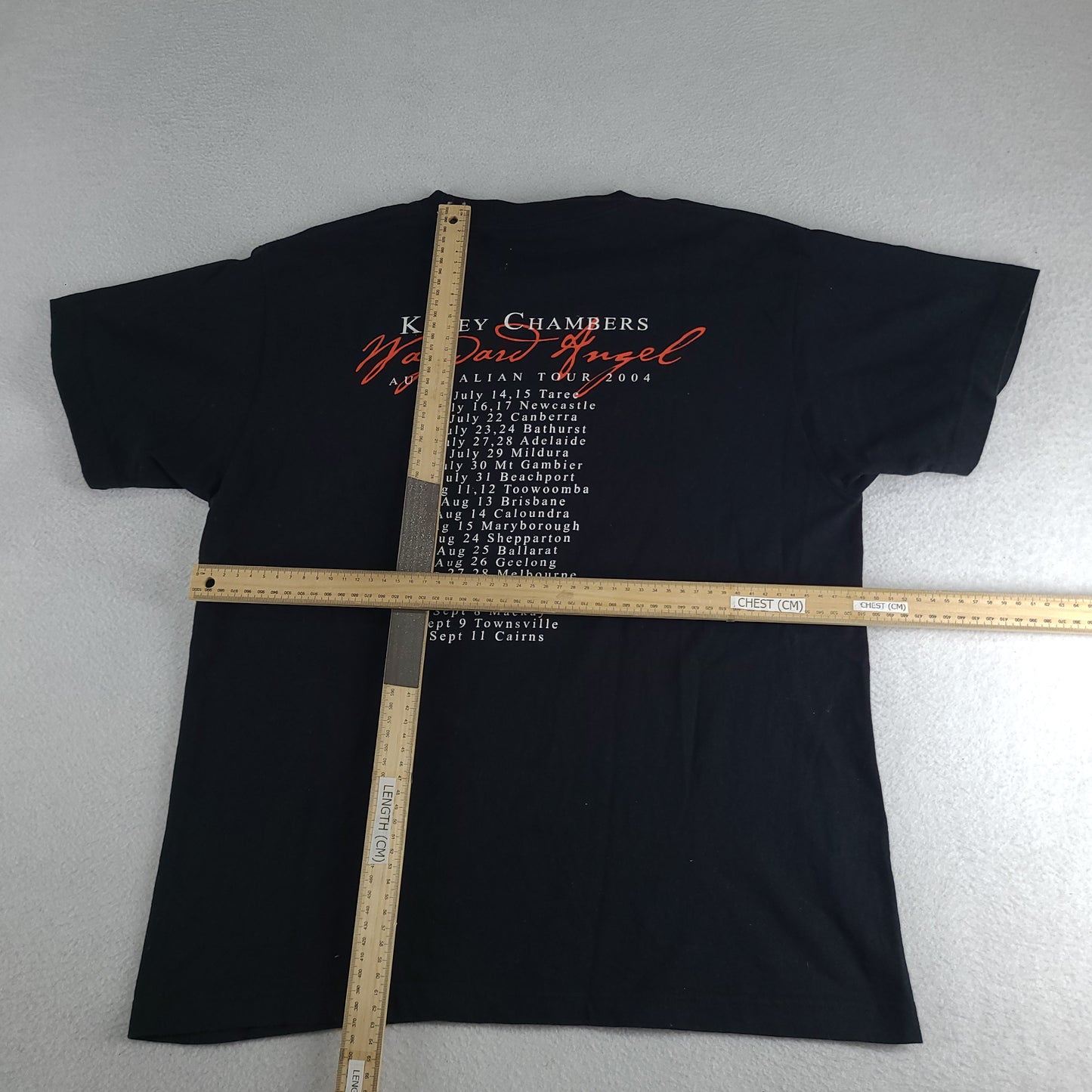Kasey Chambers Shirt Y2K Vintage Tour Australian Black Tee Size M Love Police