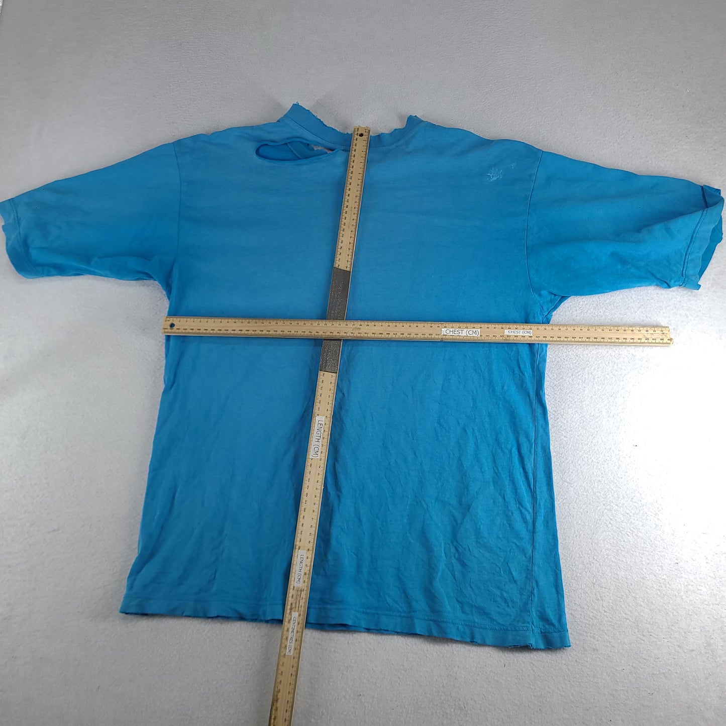 Vintage Byrning Spears Shirt Thrashed XL Adult Casual Distressed Blue Tee Surf