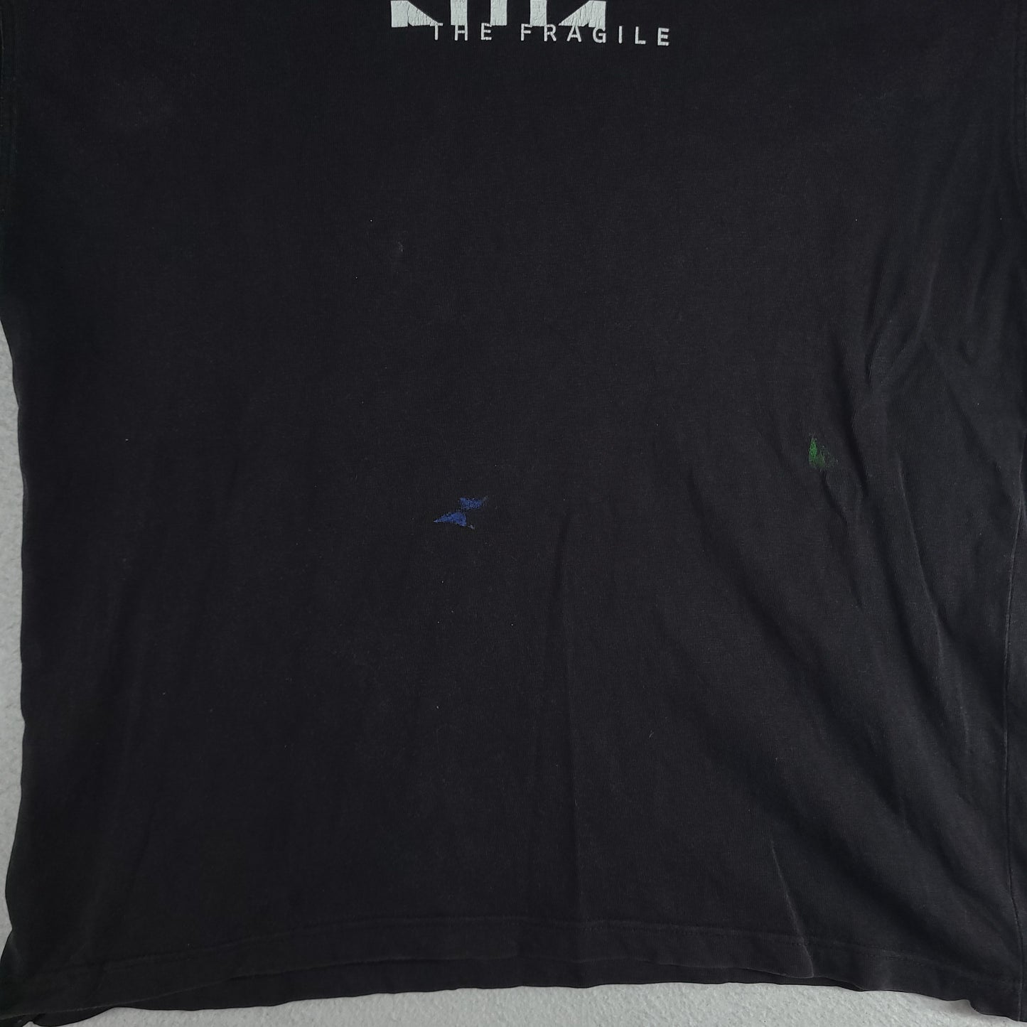 Vintage Nine Inch Nails Shirt Australian Tour The Fragile NIN Size M Black Faded Paint Marks
