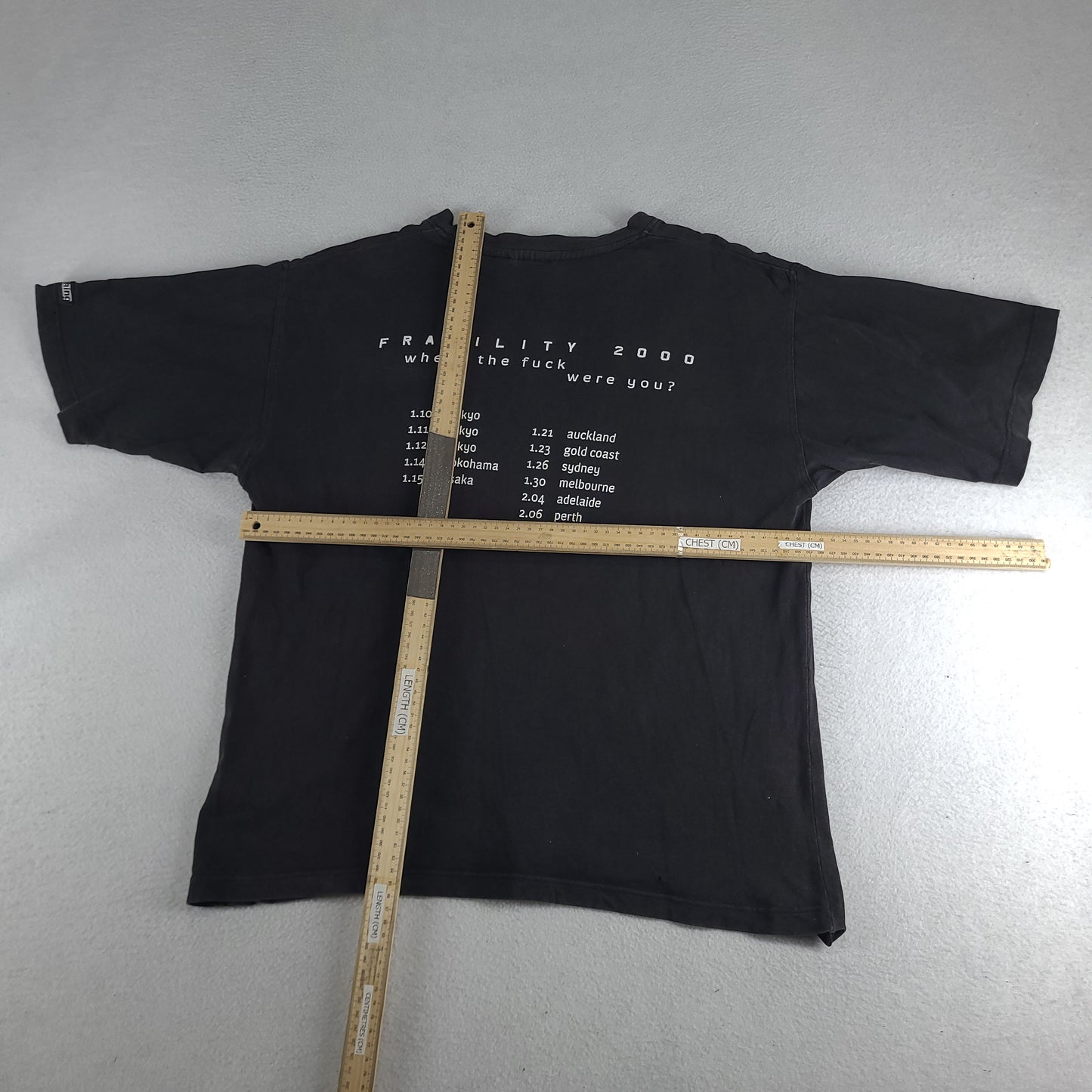 Vintage Nine Inch Nails Shirt Australian Tour The Fragile NIN Size M Black Faded Paint Marks