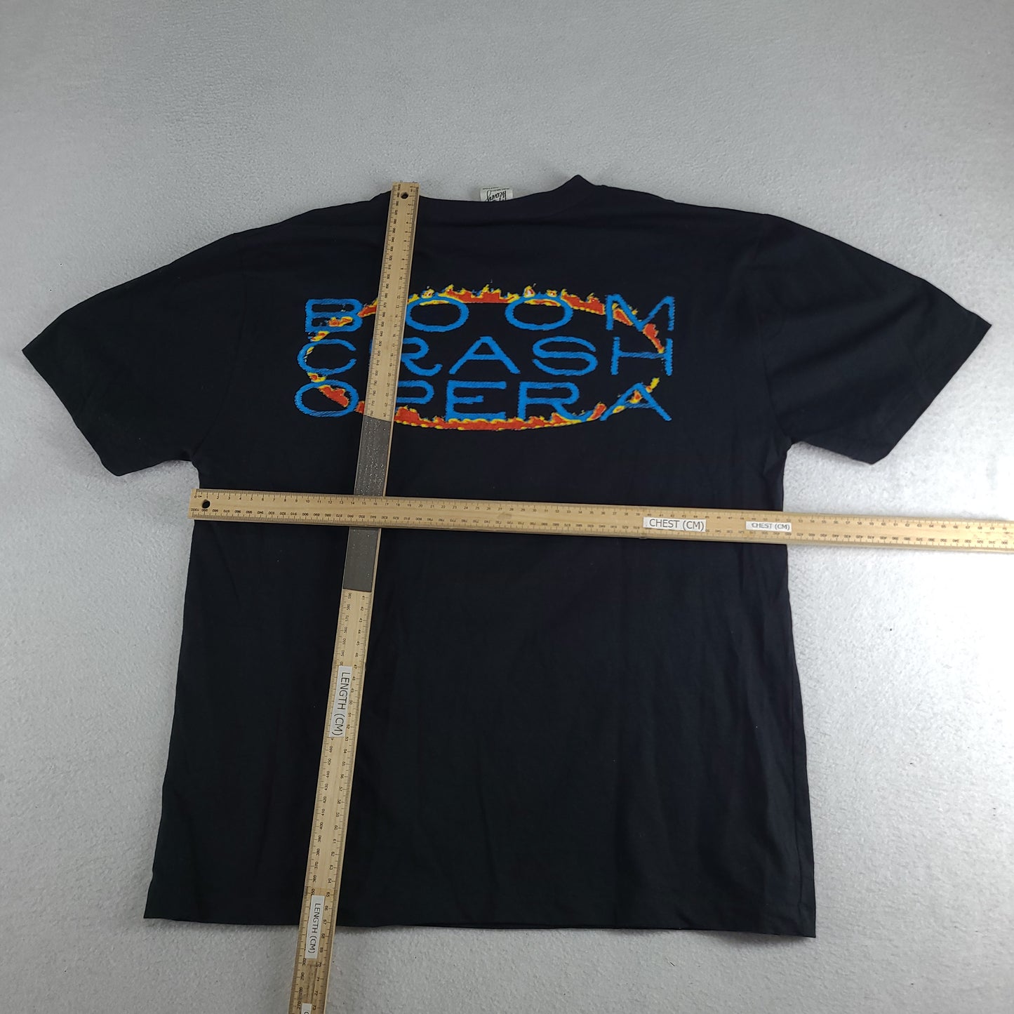 Vintage Boom Crash Opera Shirt Top Heavy Size Large Dreams on Fire Adult Black Tee