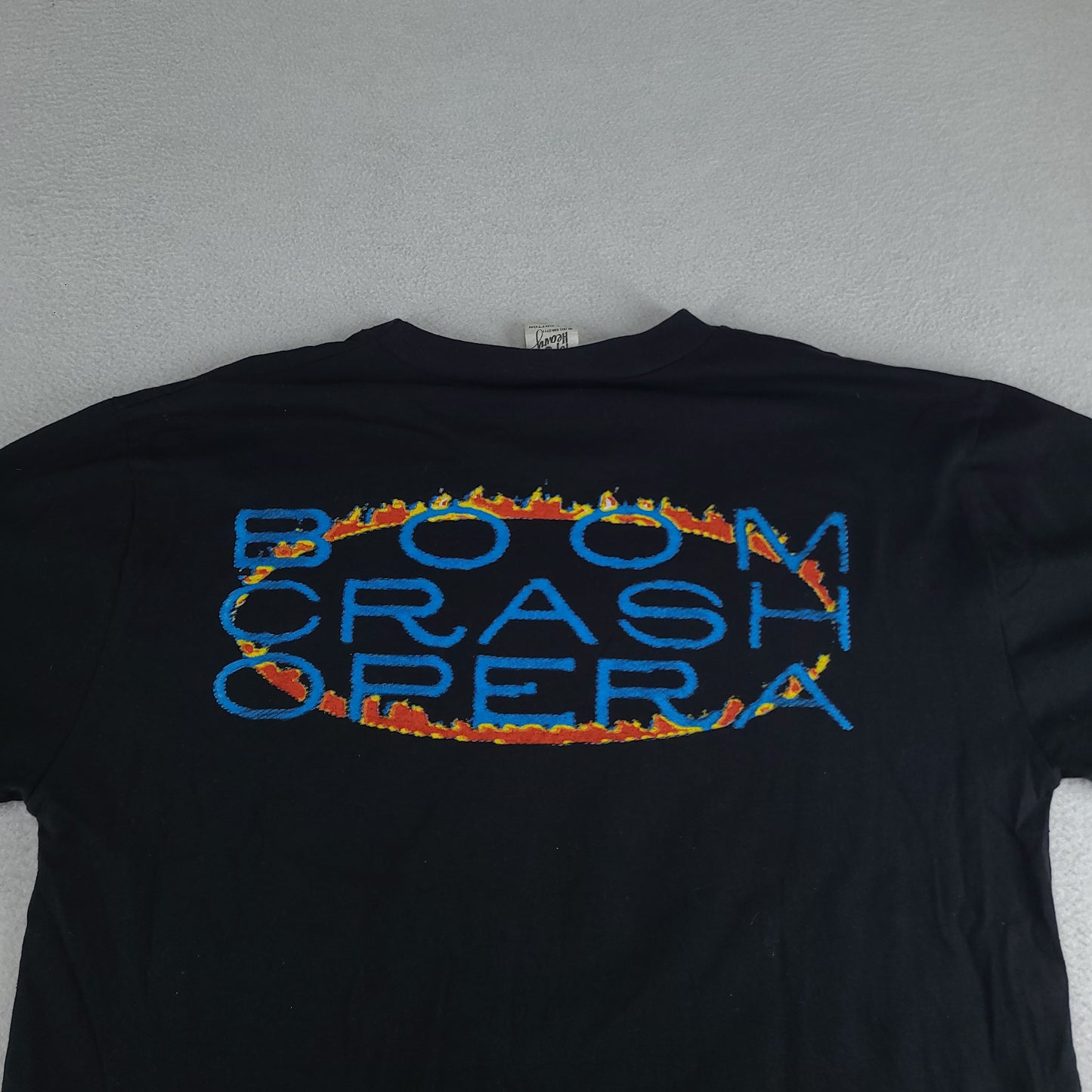 Vintage Boom Crash Opera Shirt Top Heavy Size Large Dreams on Fire Adult Black Tee