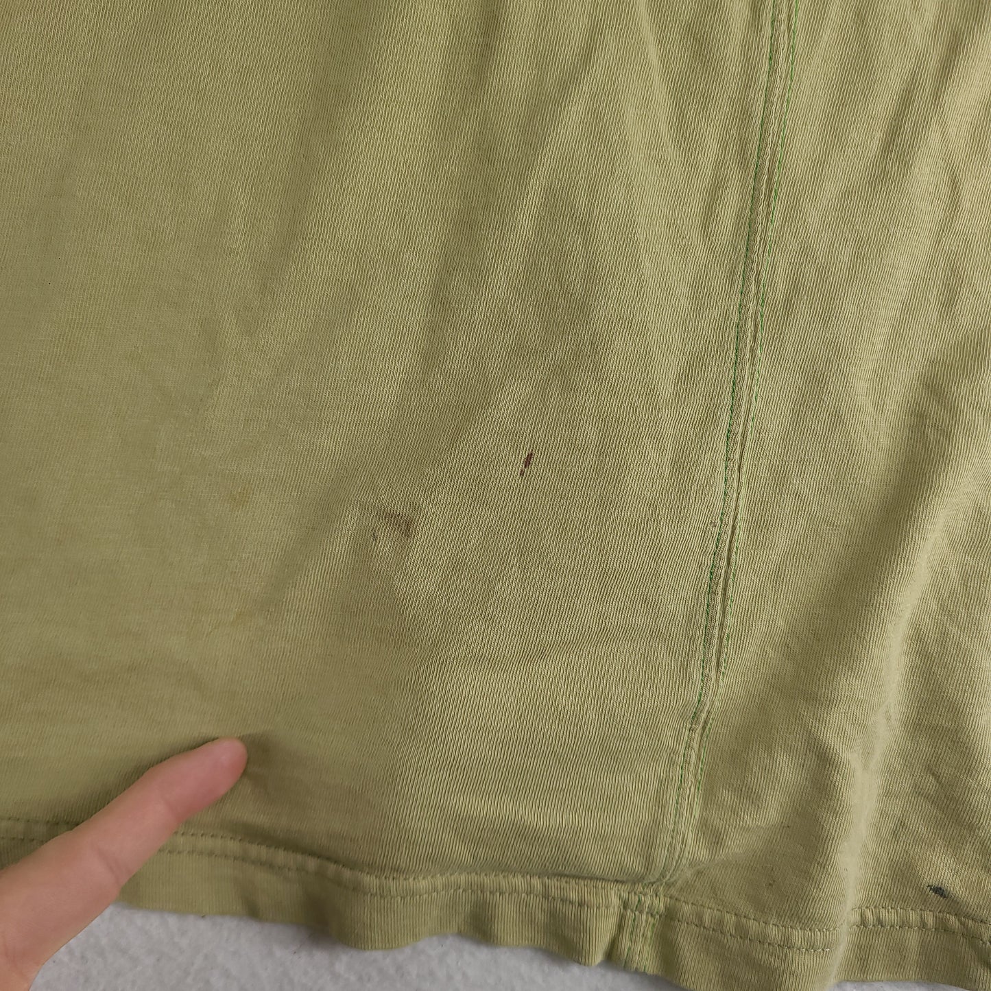 Vintage Byrning Spears Shirt Green Long Sleeve Thrashed Adult Mens Casual Size M Y2k Surf