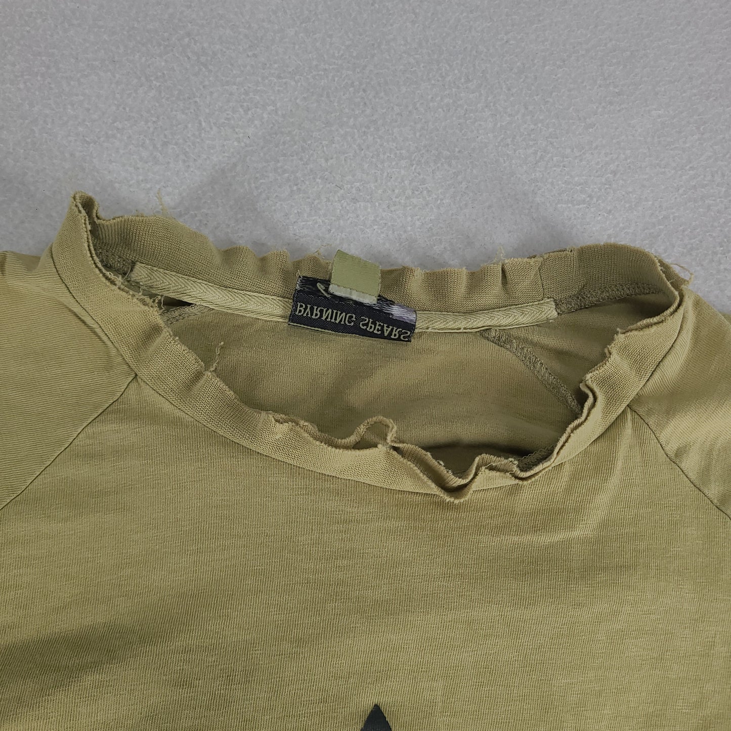 Vintage Byrning Spears Shirt Green Long Sleeve Thrashed Adult Mens Casual Size M Y2k Surf