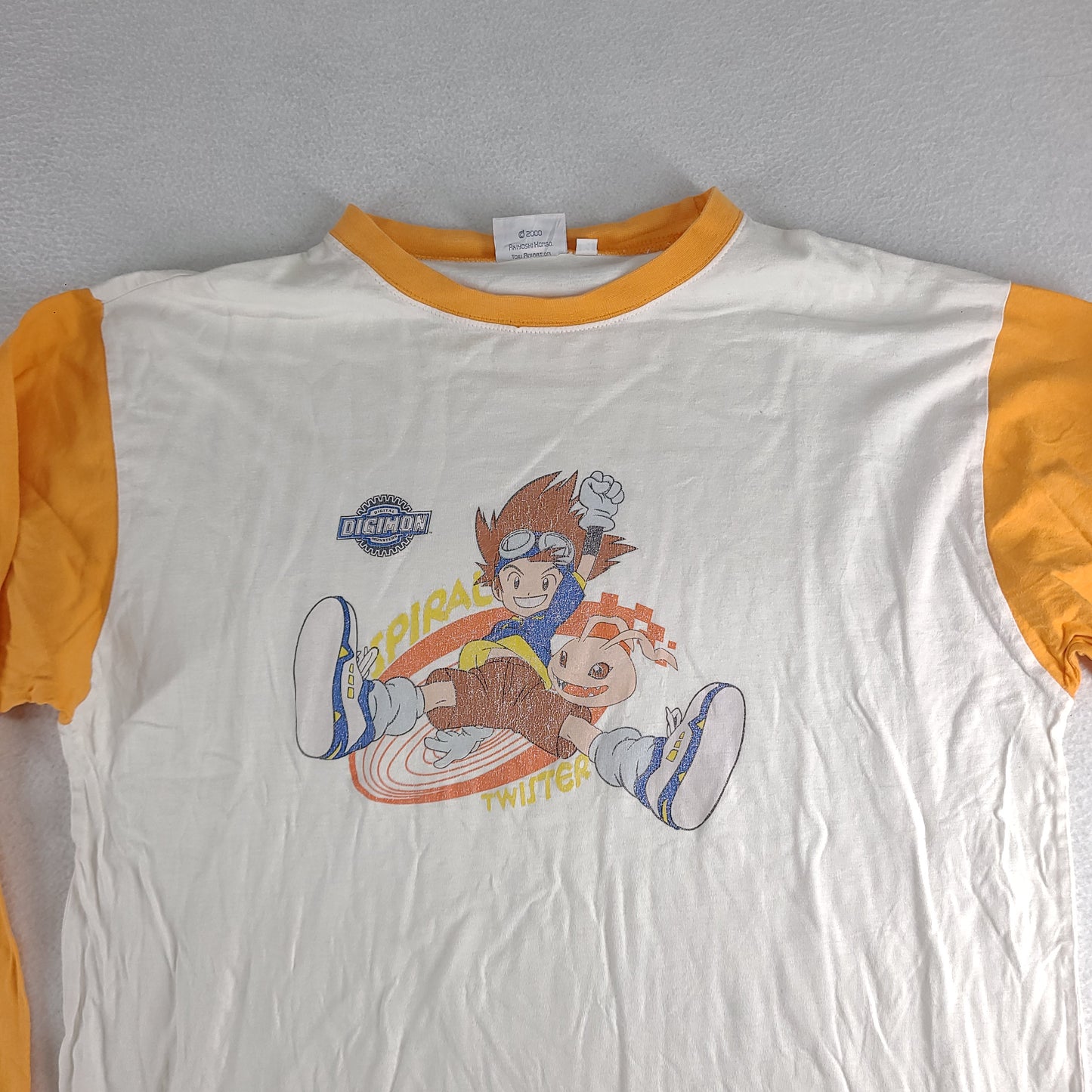 Vintage Digimon Shirt Long Sleeve Youth 164 or Mens Small Y2k 2000 Graphic Tee
