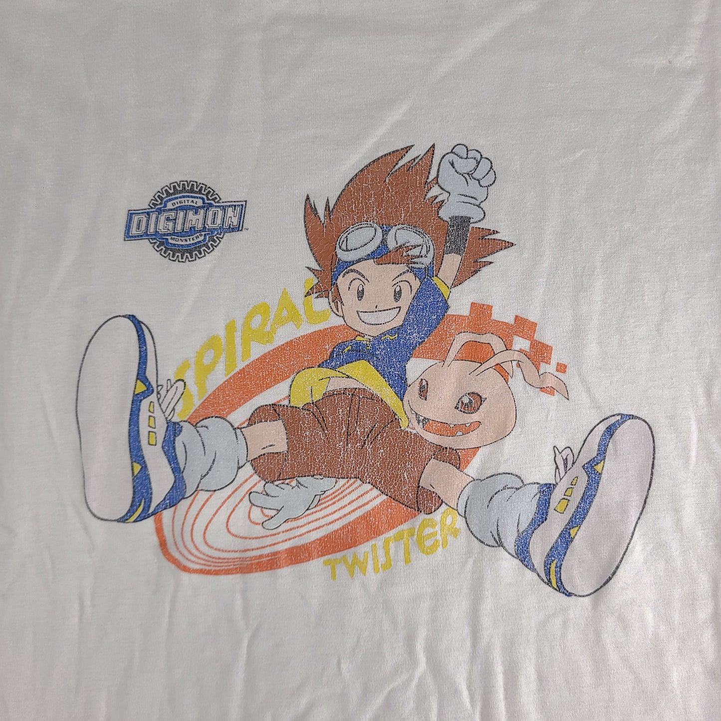 Vintage Digimon Shirt Long Sleeve Youth 164 or Mens Small Y2k 2000 Graphic Tee