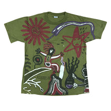 Load image into Gallery viewer, Vintage 1993 Midnight Oil RARE GREEN AOP T-Shirt 22.5&quot; x 28&quot;
